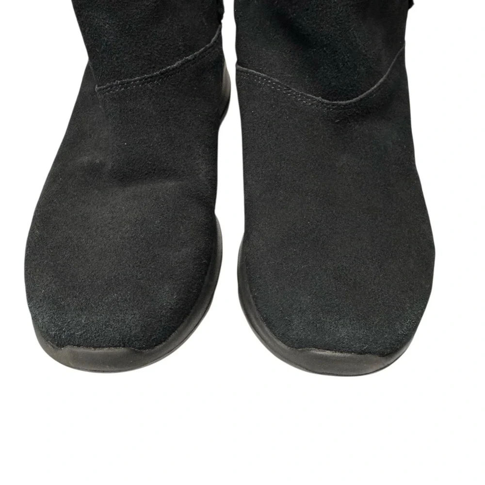 Skechers Womens On-The-GoJoy Bundle Up Boots Black #15501 Sz 8.5 Suede‎ Faux Fur